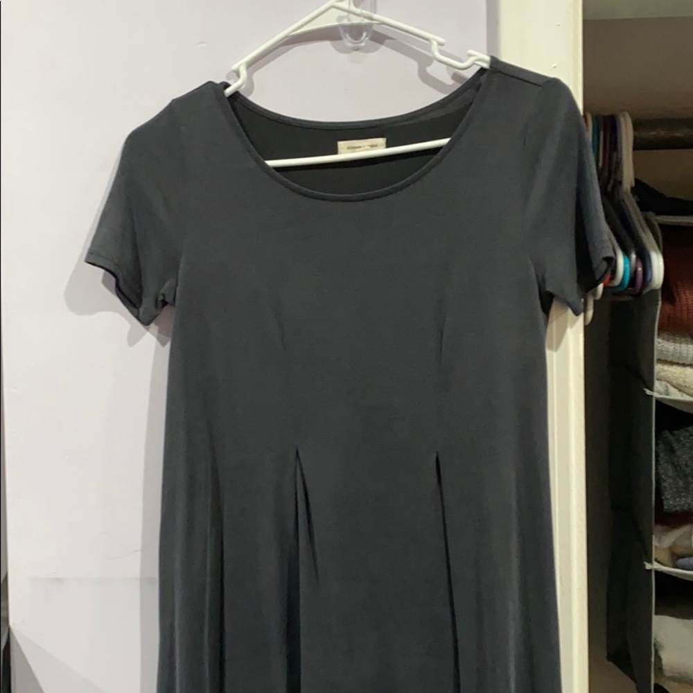silence and noise dark grey tshirt dress